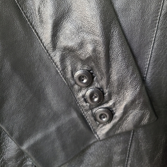 East 5th Leather Black Leather Jacket Size Large NWT - Picture 5 of 9